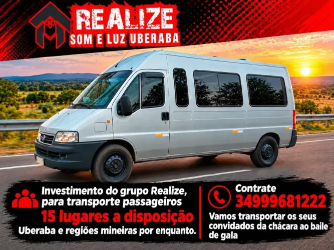 Locação Van 15 lugares + 1 M.