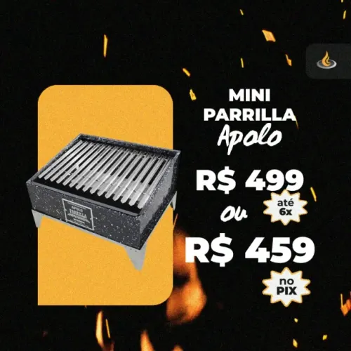 Mini Parrilla Apolo - Estilo Argentino - Casa das Churrasqueiras