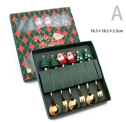 Talheres natalinos Decoração de Natal