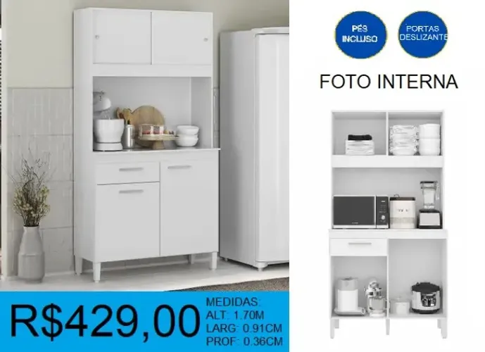 Armário de cozinha compacto - A melhor opção em organização