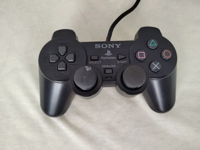 Controle PS2 ORIGINAL, mal contato no cabo