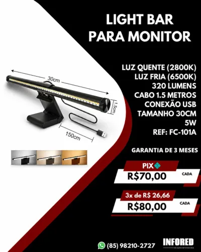 Light Bar para Monitor USB 30cm