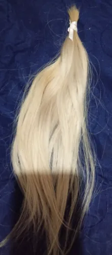 Cabelo humano loiro brasileiro 45 cm com + ou - 40 gramas