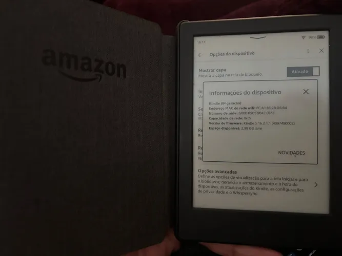 Kindle 8a geração excelente estado de conservação