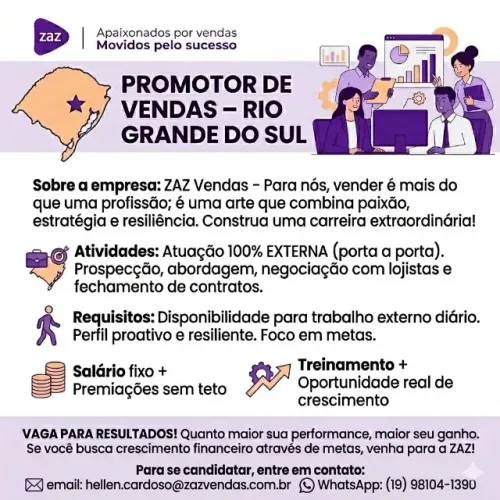 Promotor de Vendas Externas