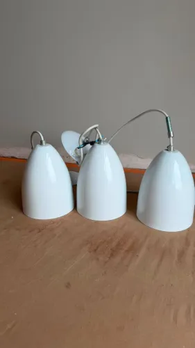 3 PENDENTES LUSTRE LUMINÁRIA BRANCA