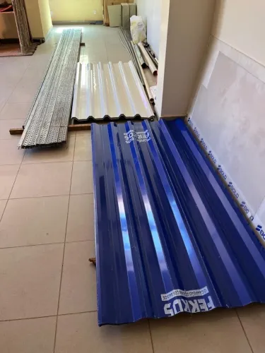 Telhas galvanizas coloridas