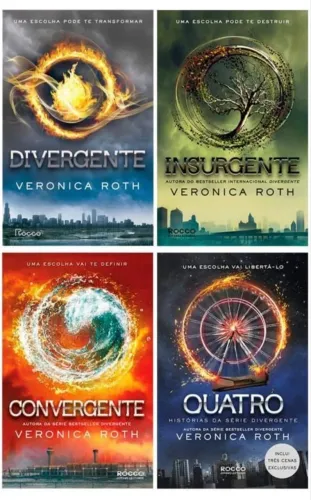 Coleção completa Divergente - 4 livros - Divergente + Insurgente + Convergente + Quatro
