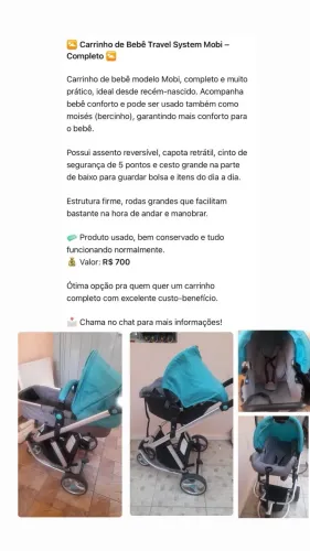 Carrinho de bebê - Travel System mobi