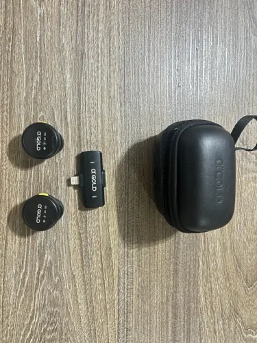 Microfone Sem Fio A'Gold Duplo Lightning com Estojo