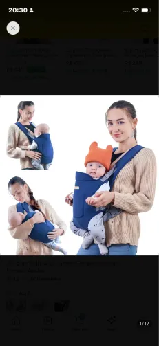Canguru bebê ergonômico