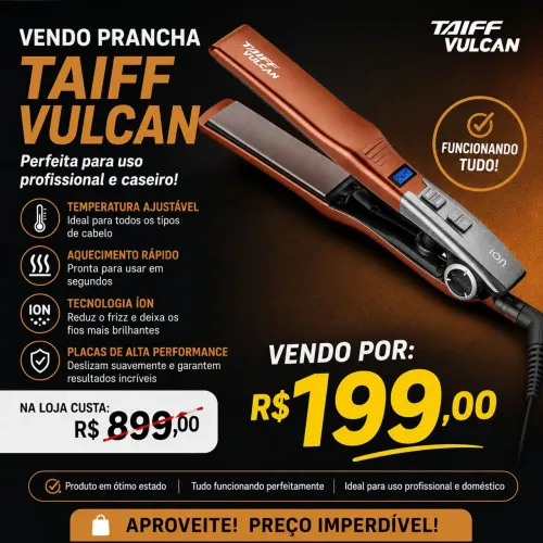 Vendo prancha Taiff Vulcan semi nova, funcionando perfeitamente 