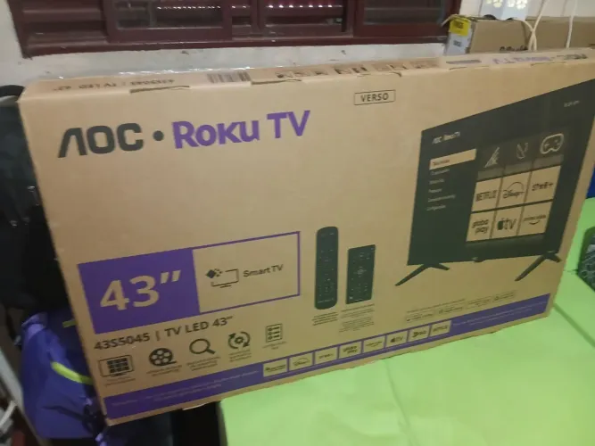 Televisão nova roku TV de 43 polegadas