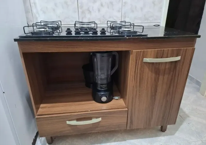 Cooktop 5 Bocas + Balcão Gabinete