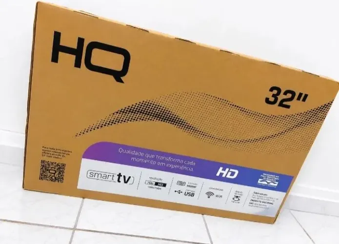 Smart tv HQ 32 polegadas na caixa