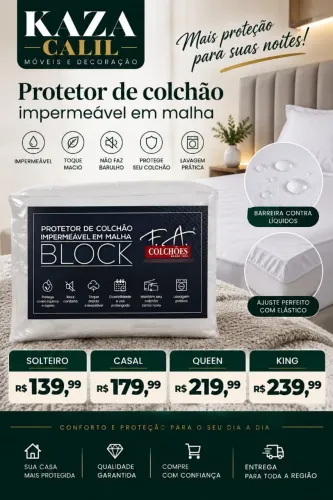 Protetor de colchão solteiro.
