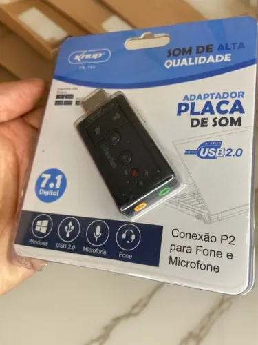 Adaptador placa de som USB 2.0 - HB-T64 KNUP an7