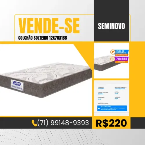 COLCHÃO SOLTEIRO GAZIN