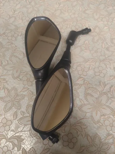 Par Retrovisor Bmw F800 Haste Fixa Rebaixada 90° Convexa Rosca Honda