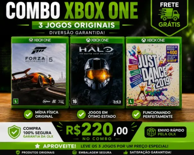 Combo Xbox One - Just Dance 2019 + Halo Master Chief Collection + Forza Motorsport 5