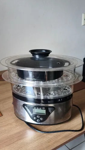 Panela Hamilton Beach à Vapor Digital 5,2L Prata Food<br>Steam