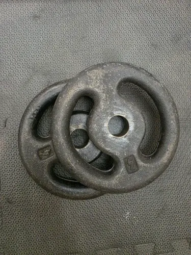 Par anilhas ferro pintadas (4kg cada)