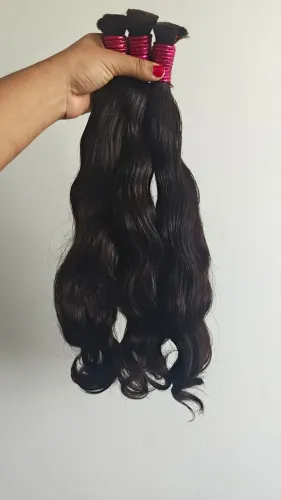 Cabelo humano liso ondulado