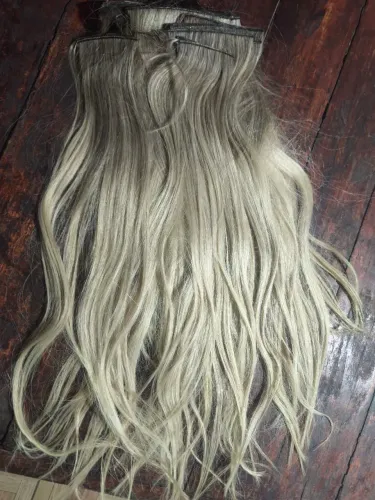 Mega hair na tela loiro brasileiro 65 cm 