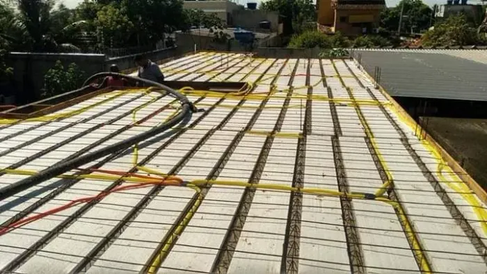 Laje pre moldada e blocos de concreto