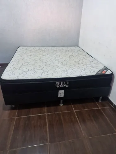 Cama super King 1.93x2.03 a maior que existe box e colchão de molas ensacadas ortobom