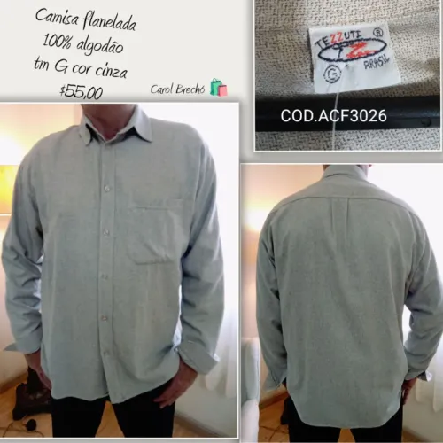 Camisa masculina flanelada Tezzuti