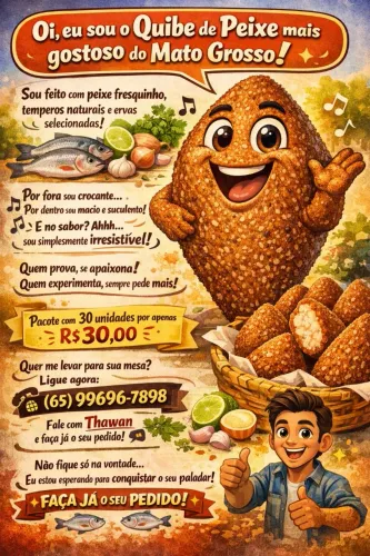 Vendo quibes de peixe