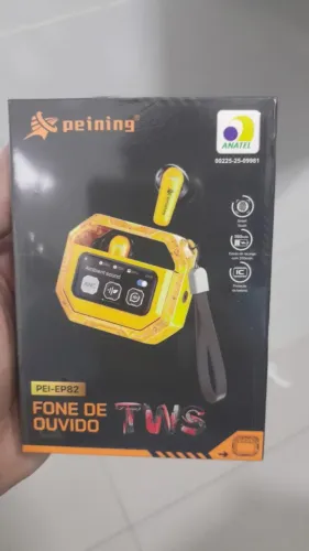 Fone de Ouvido Bluetooth Peining PEI-EP82 TWS - Com Tela Smart Touch (Novo)