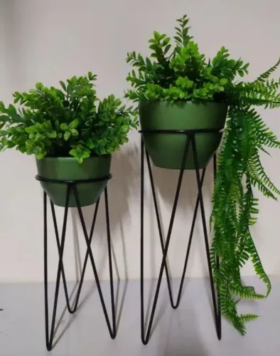 Dupla Vaso Decorativo c/ Suporte 