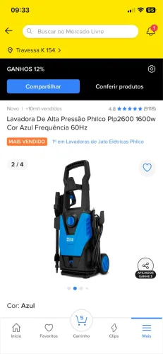 Lavadoura de alta pressão 