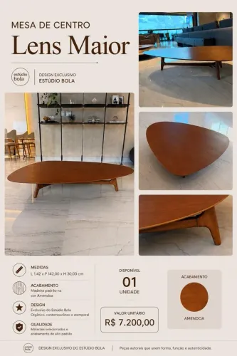 Mesa de centro lens maior
