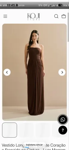 Vestido Madrinha Marrom
