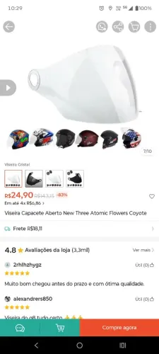 Viseira Transparente