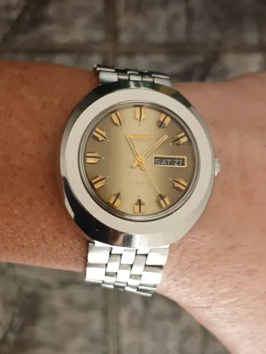 Belíssimo e raro exemplar Relógio Citizen Japan automático década de 1970 coleção