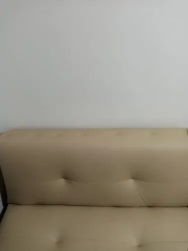 Sofa cama em couro 