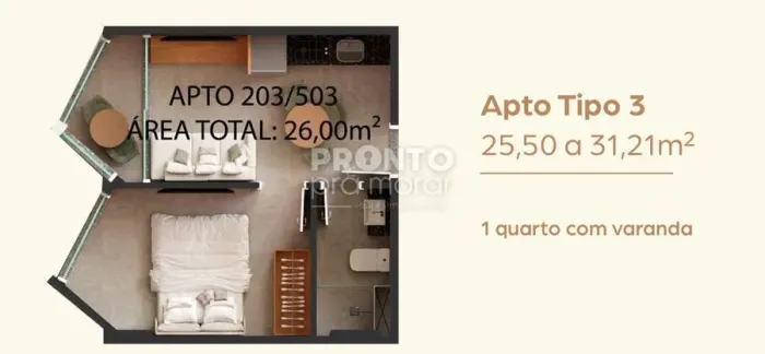 Flat com 1 quarto em Barra Grande