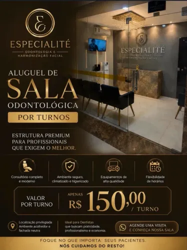 ALUGUEL DE SALA ODONTOLÓGICA PREMIUM JOÃO PESSOA