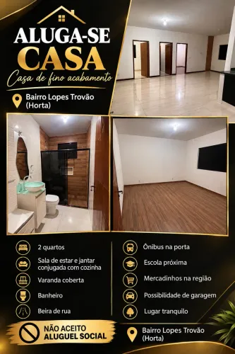 Alugo casa de fino acabamento na HORTA (LOPES TROVÃO)