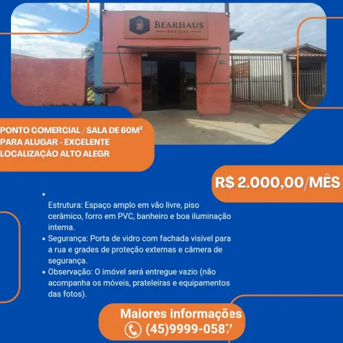 Sala Comercial de 60m² para Alugar - Ótima Localização Comercial