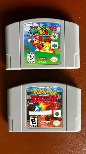 Mario e Pokemon Stadium Original N64 Relabel
