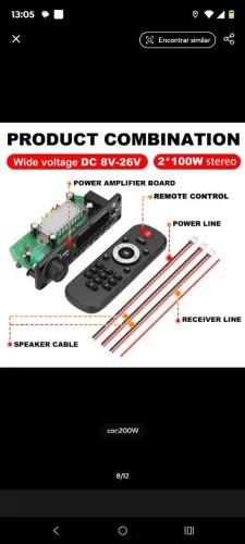 Placa de som amplificadora 200w