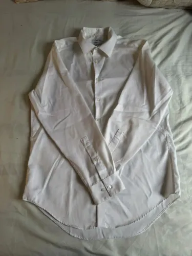 Camisa Calvin Klein Branca Non-iron Slim Fit 32/33