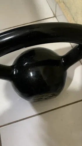 Kettlebell Emborrachado Preto 20 Kg