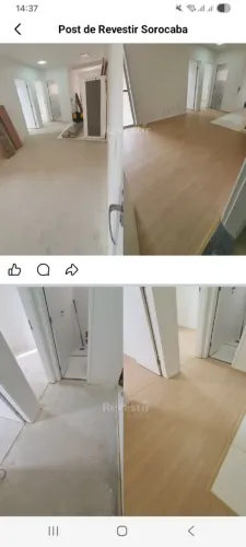 Colocação de pisos em formica