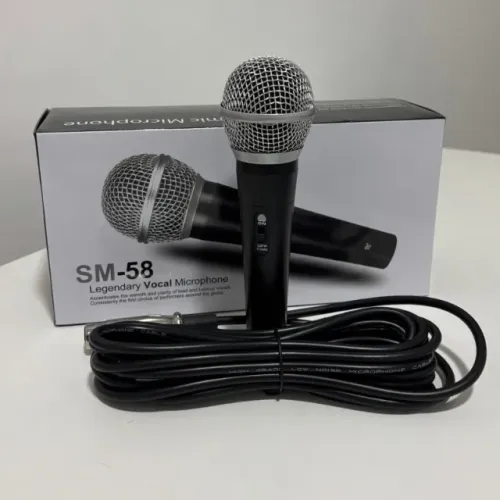MICROFONE COM FIO SM58 5 METROS - FAÇO ENTREGA